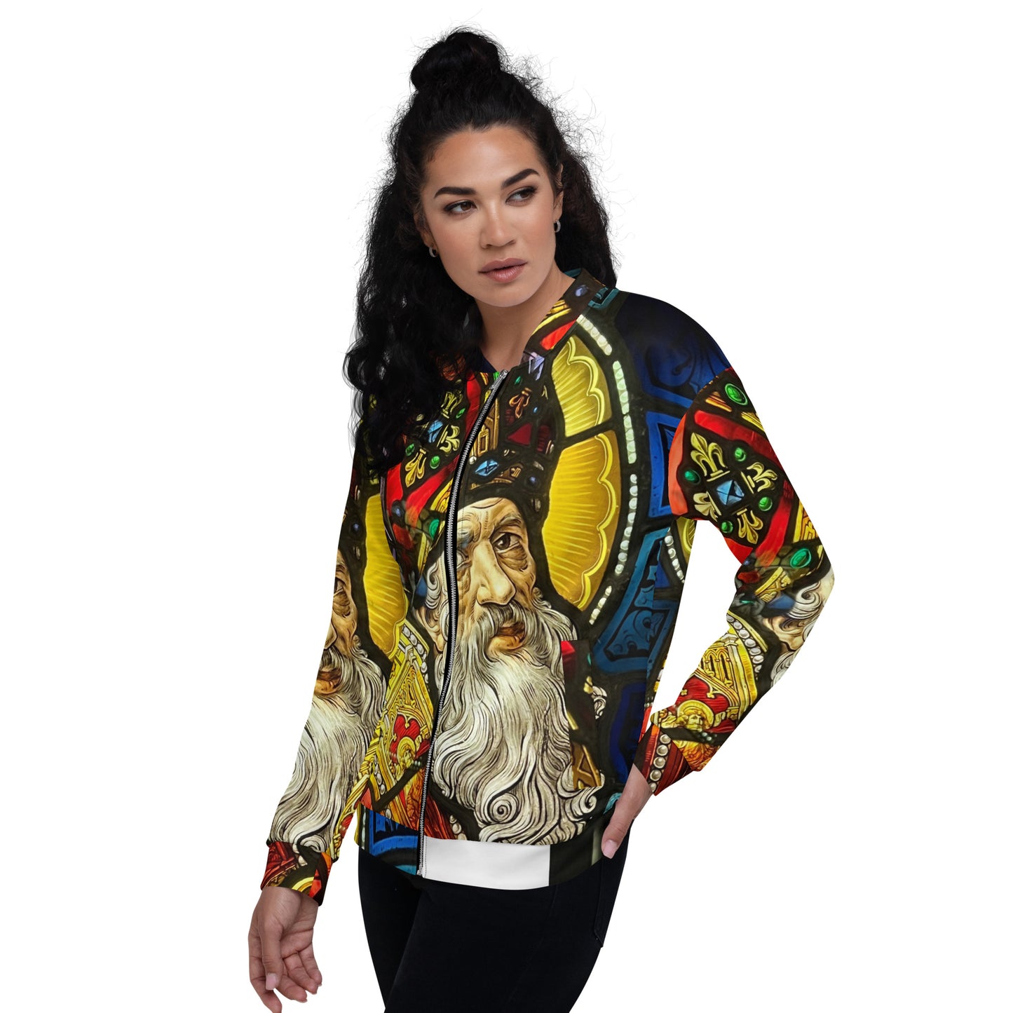 Stained Glass Unisex Bomber Jacket