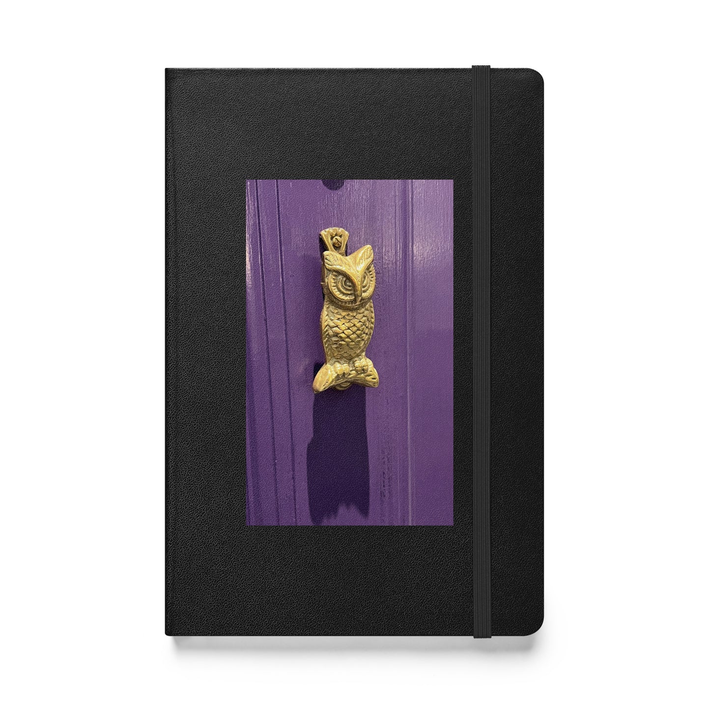 Owl Purple Background Hardcover bound notebook - Scotland Collection
