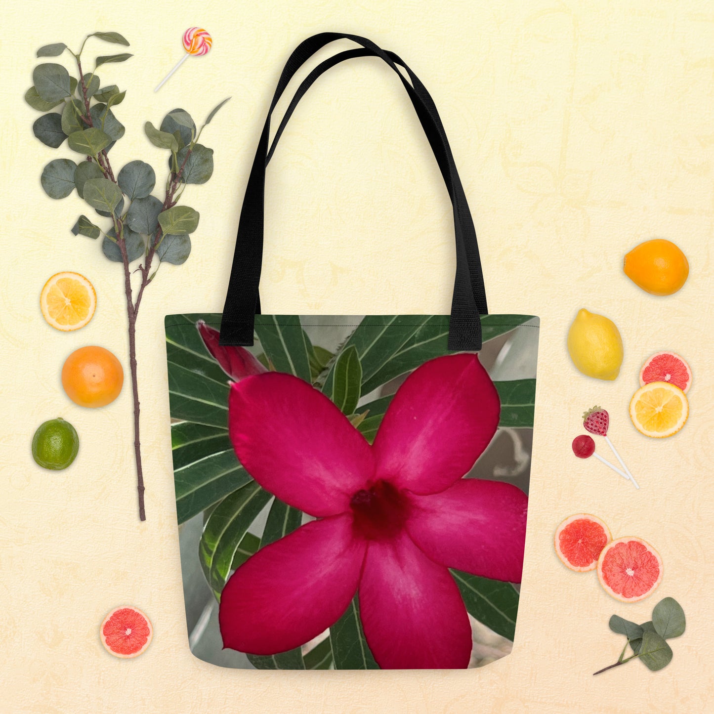 Fuschia Floral Tote bag