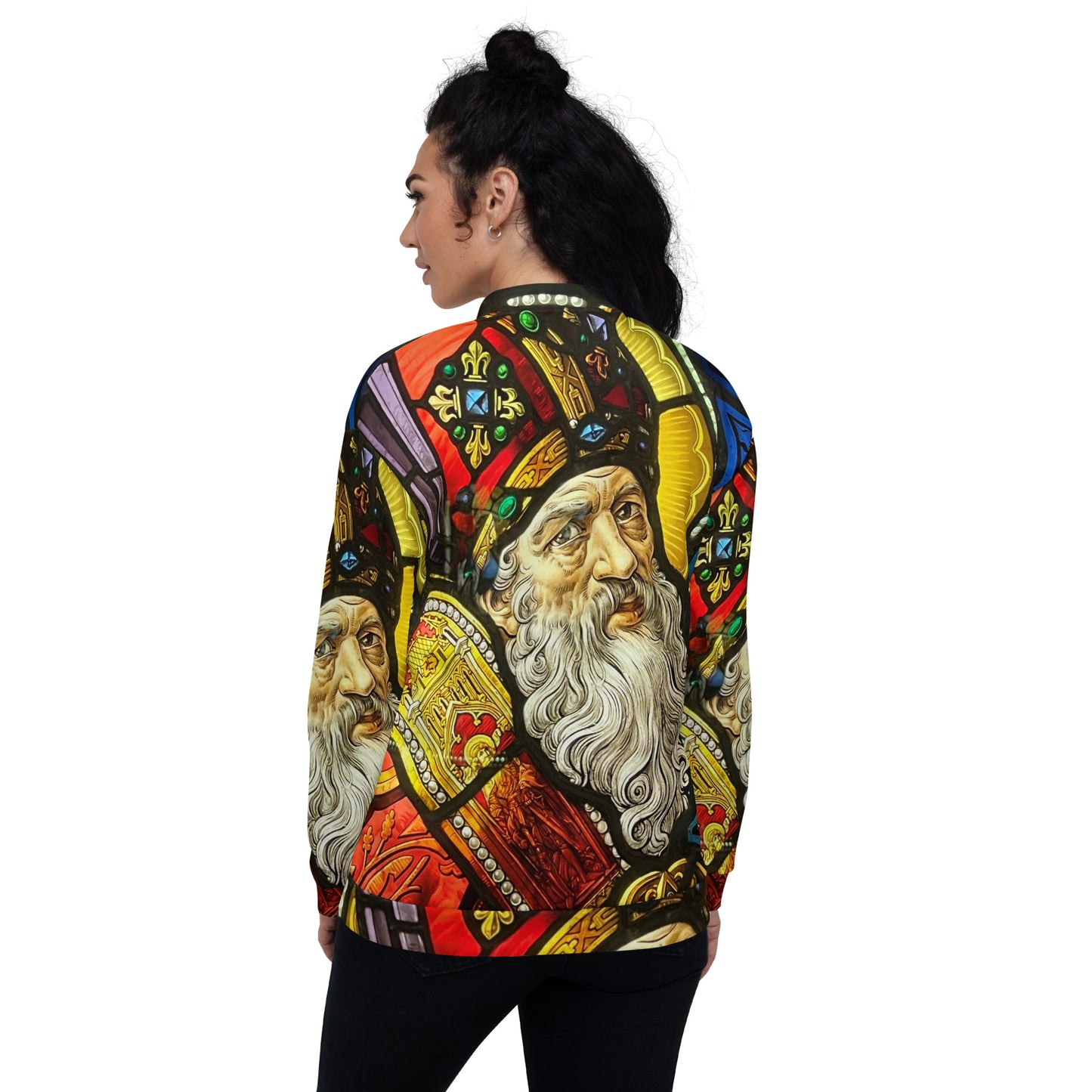 Stained Glass Unisex Bomber Jacket