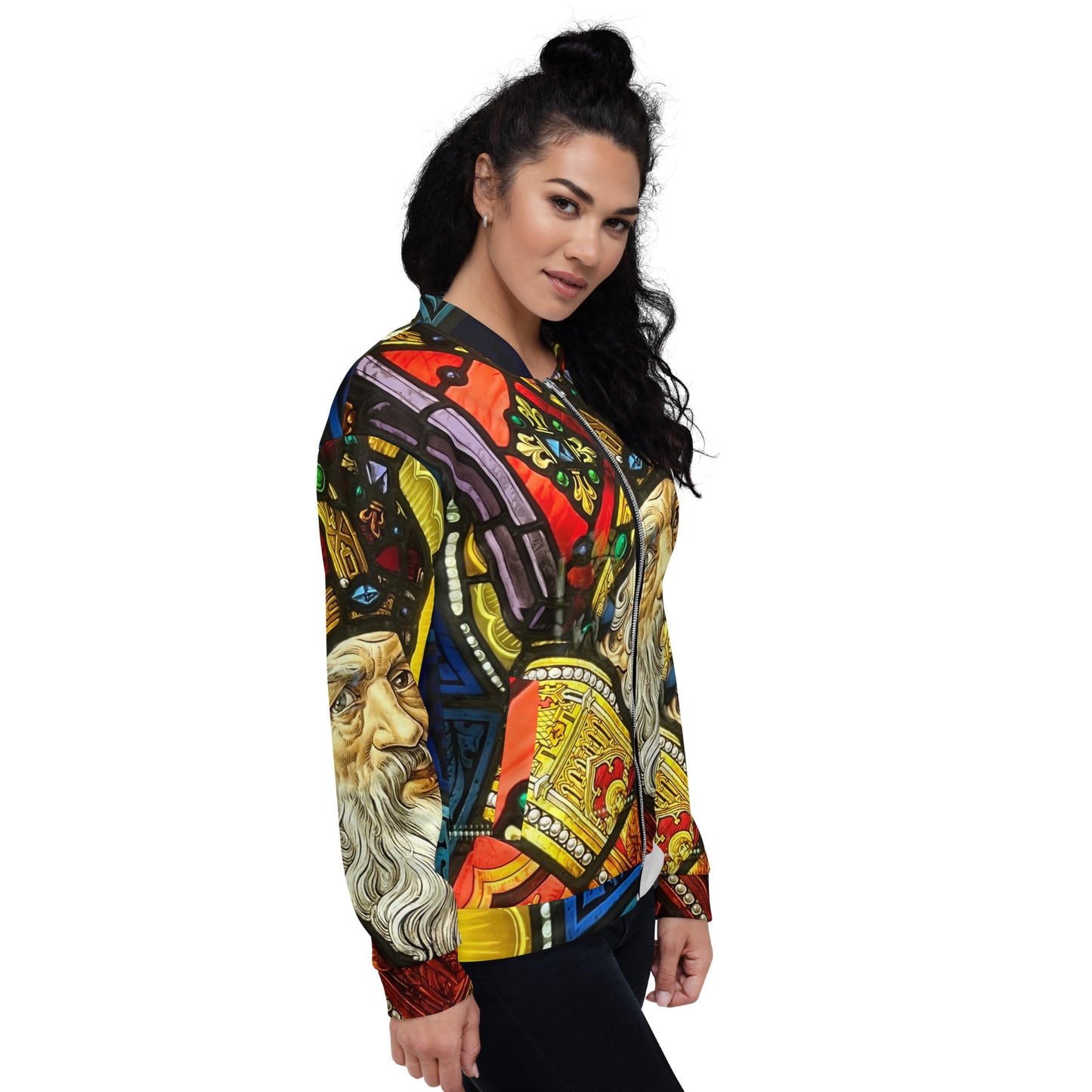 Stained Glass Unisex Bomber Jacket